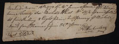 Record of James Sparks agricultural exchange