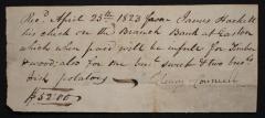 Record of purchase for James Hackitt