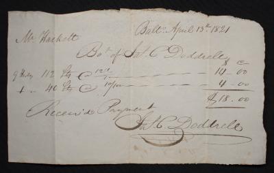 Bill due to Sal. C. Doddrele