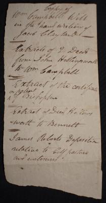 Copy of the will of William Campbell