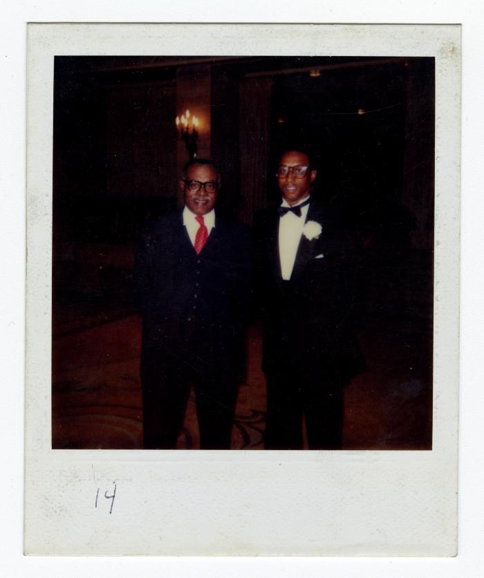 Sam Ringgold Sr. standing with his father Sam Ringgold, Sr. at the 54th anniversary of the Friendship Baptist Church  