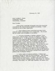 Pres. Daniel Gibson letter to Miss Carolyn Erwin