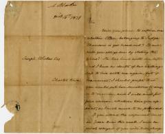 Letter from Alphonsa Blake to their lawyer Joseph Wickes
