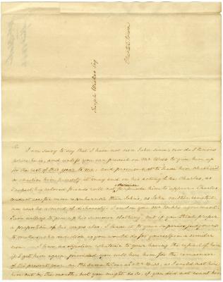 Letter from Alphonsa Blake to their lawyer Joseph Wickes