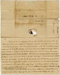 Letter from Alphonsa Blake to their lawyer Joseph Wickes