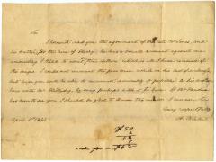 Letter from Alphonsa Blake to their lawyer Joseph Wickes
