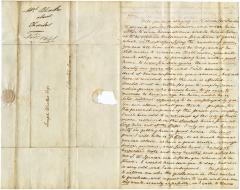 Letter from Alphonsa Blake to their lawyer Joseph Wickes