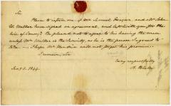 Letter from Alphonsa Blake to their lawyer Joseph Wickes