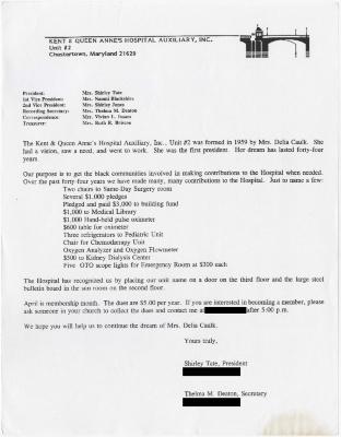 Informational and membership interest letter