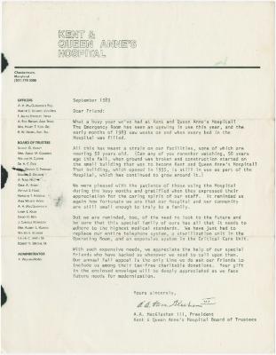 Kent & Queen Anne's Hospital newsletter