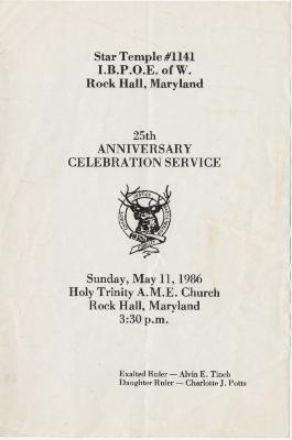 Star Temple 25th Anniversary Celebration program