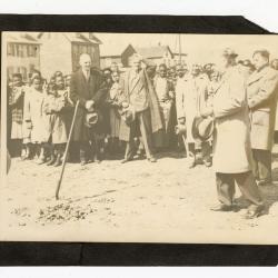 Breaking ground ceremony for the new Garnet School
