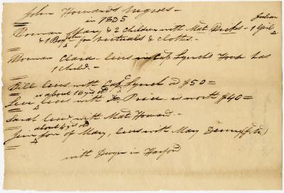 List of John Howard's enslaved people
