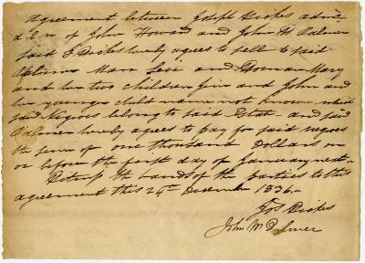 Slave bill of sale