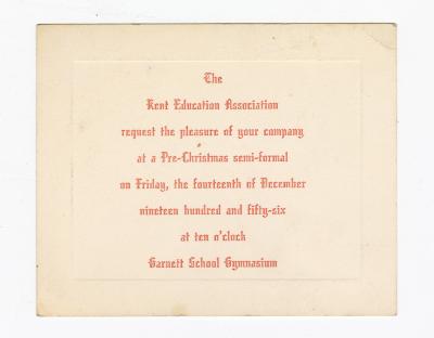 Kent Education Association Christmas Semi-Formal invitation