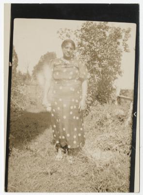 Woman in polka dots