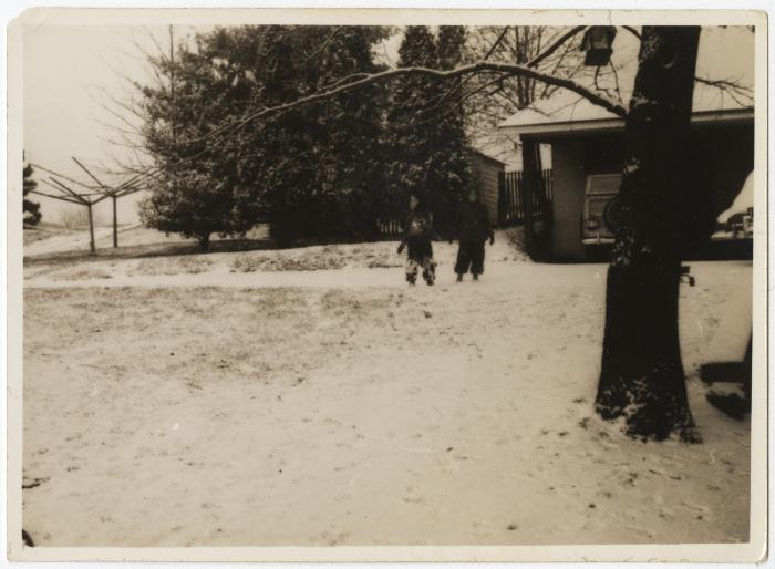 Playing in snow