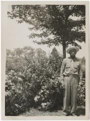 Man with plants