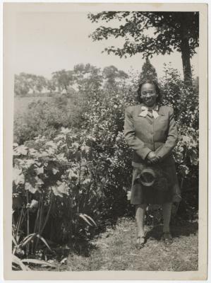 Woman in garden
