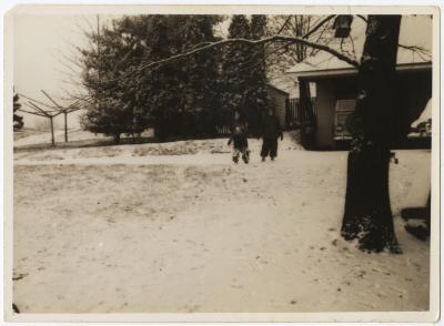 Playing in snow