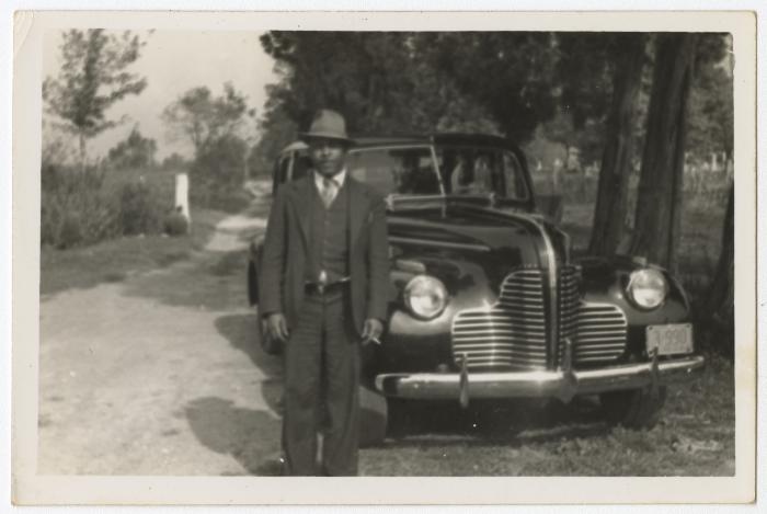 Man standing with car