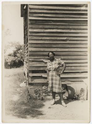 Woman with house