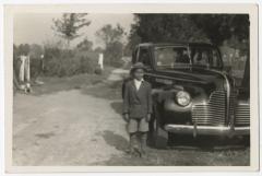Young boy with car
