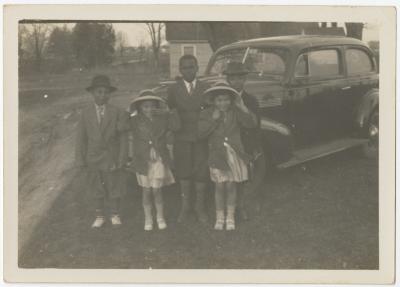 Children with car