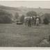 Man and woman with horse plow