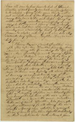 Bond of arbitration from Daniel Franklin to Joseph Money
