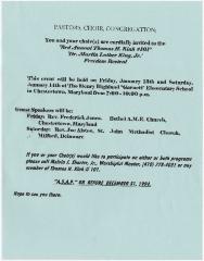 Flier for the 3rd Annual Thomas H. Kiah #101 Dr. Martin Luther King, Jr. Freedom Revival

