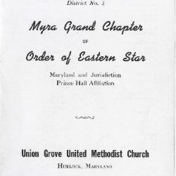 Program for the Order of the Eastern Star's Eastern Star Day church service 