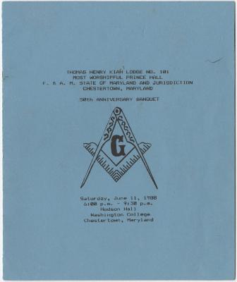 Thomas Henry Kiah Lodge No. 101 50th anniversary banquet