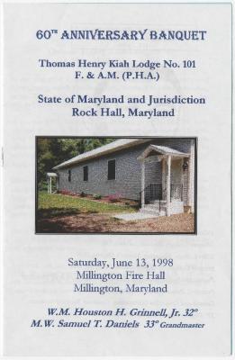 Thomas Henry Kiah Lodge No. 101 60th anniversary banquet