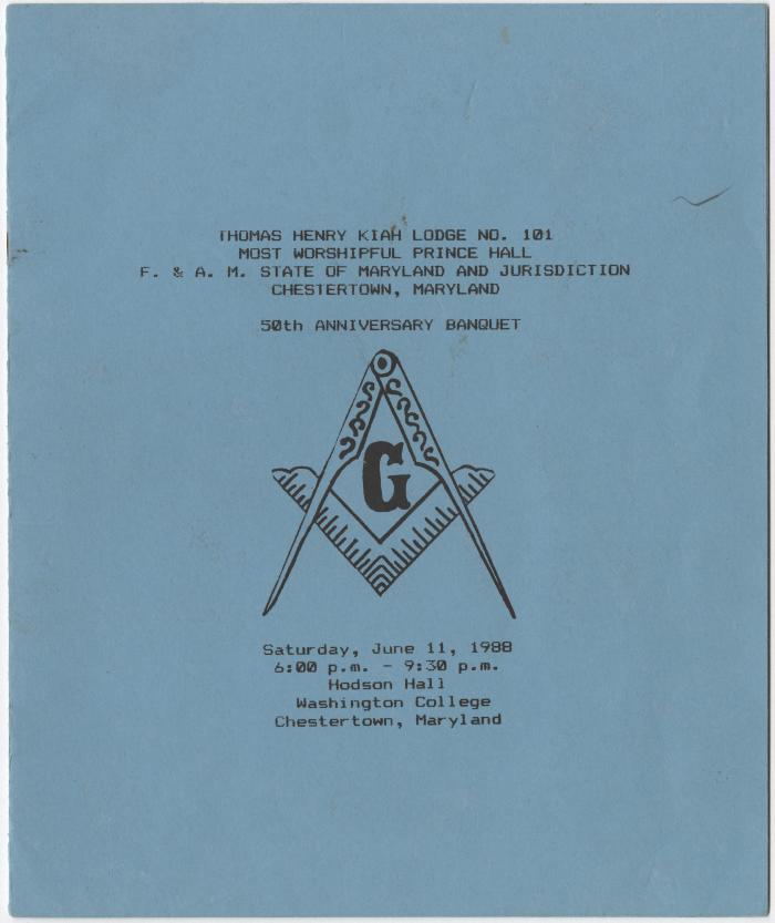 Thomas Henry Kiah Lodge No. 101 50th anniversary banquet
