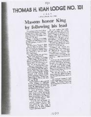"Masons honor King by following his lead"