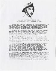 The Life and times of Prince Hall