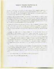 59th anniversary history of the Sarah E. Travers Chapter No. 50 of the Order of Eastern Stars