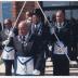 Sam Ringgold, Jimmy Sampson, William DeShields Sr., and Reginald Thomas performing a Mason ceremony