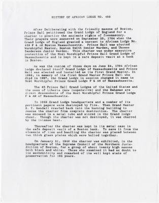 History of African Lodge No. 459