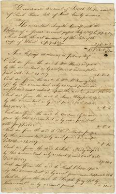 Sarah Piner estate accounts