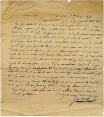 James Skervier letter to Joseph Wickes