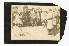 Breaking ground ceremony for the new Garnet School