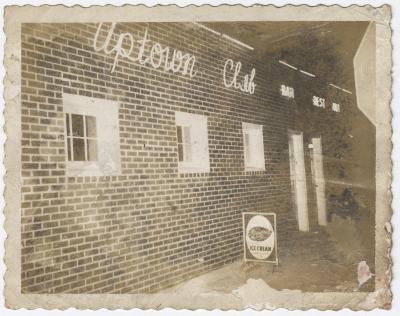 Front view of entrance to Charlie Graves dance hall and bar, Circa 1956