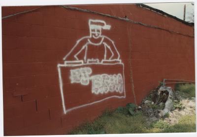 Left side view of Uptown Club, prior to demolition day circa 1988