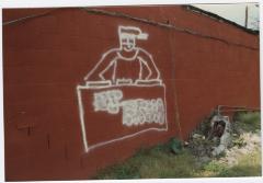 Left side view of Uptown Club, prior to demolition day circa 1988