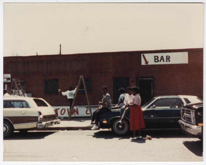 Preparing for demolition of the Uptown Club.
