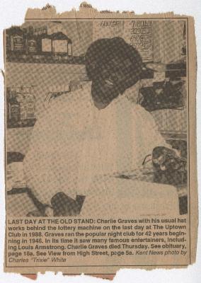Newspaper Clipping of Charlie Graves, Nov. 1990