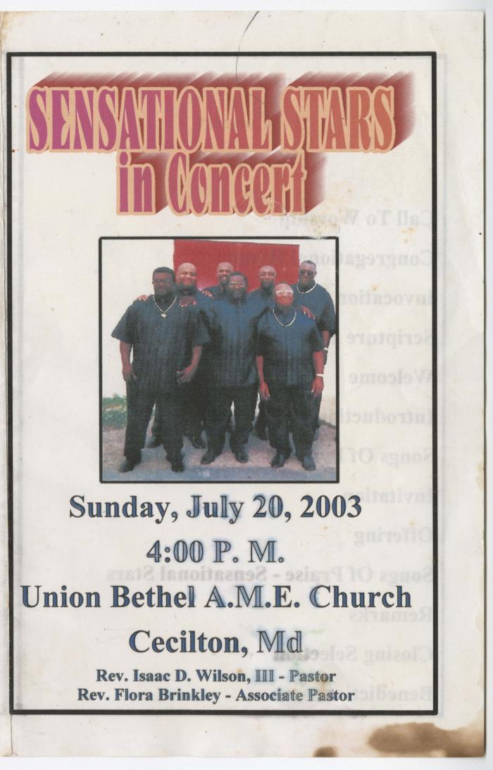 Sensational Stars Concert program, 2003