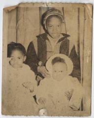 Children of Charlie Graves - from the left: Monica Graves-age 3, Brian Graves-age 10, Karen Graves age 11
months. Circa 1960